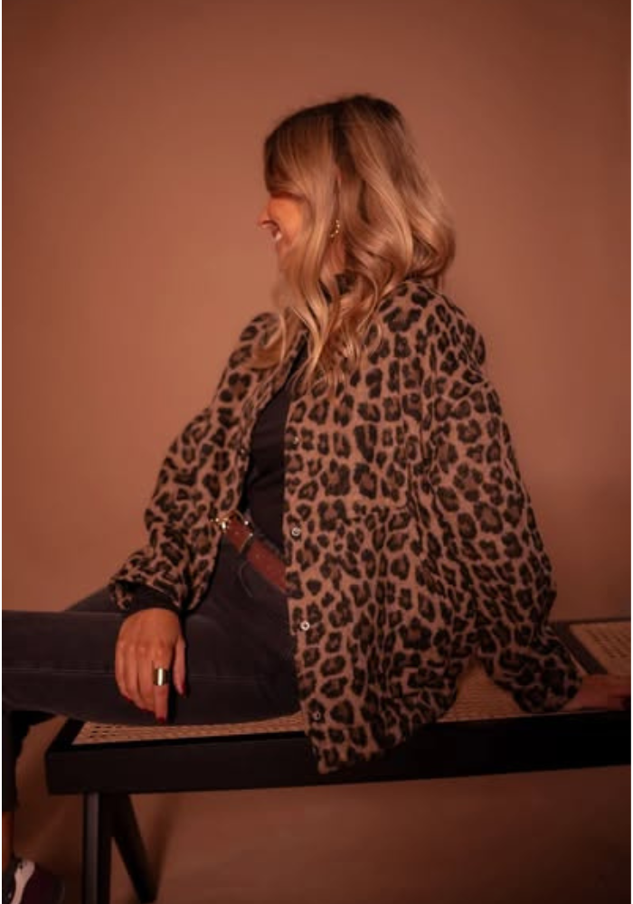 Drune | Leopard Bomberjacke