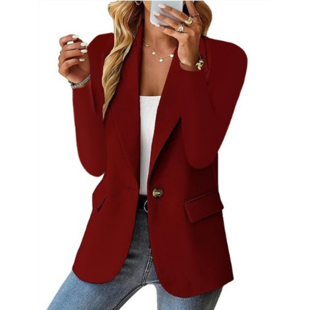 Drune | Eleganter Blazer mit Ein-Knopf-Verschluss und Taillierter Passform für Damen