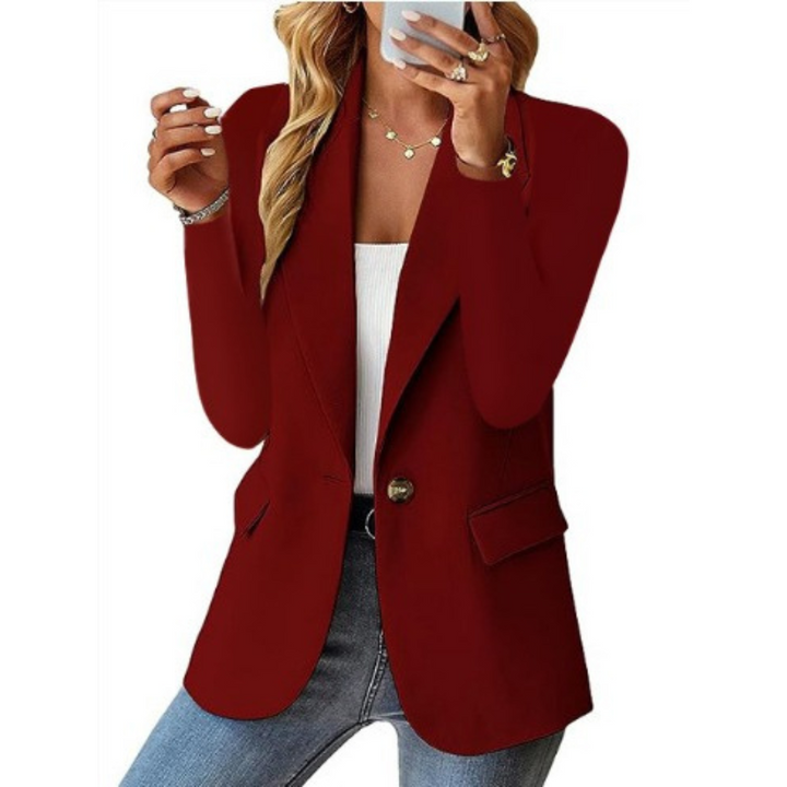 Drune | Eleganter Blazer mit Ein-Knopf-Verschluss und Taillierter Passform für Damen