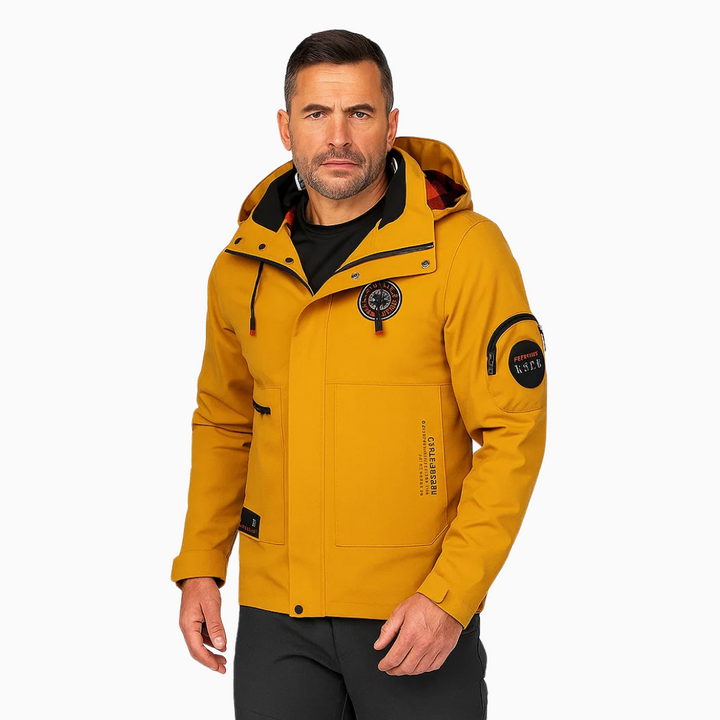Drune | Leichte Herren Outdoor-Jacke, winddicht und wasserdicht mit Kapuze
