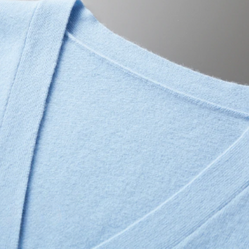 Drune | Cashmere Strickjacke V-ausschnitt Knopfverschluss Weicher Leichter Strick