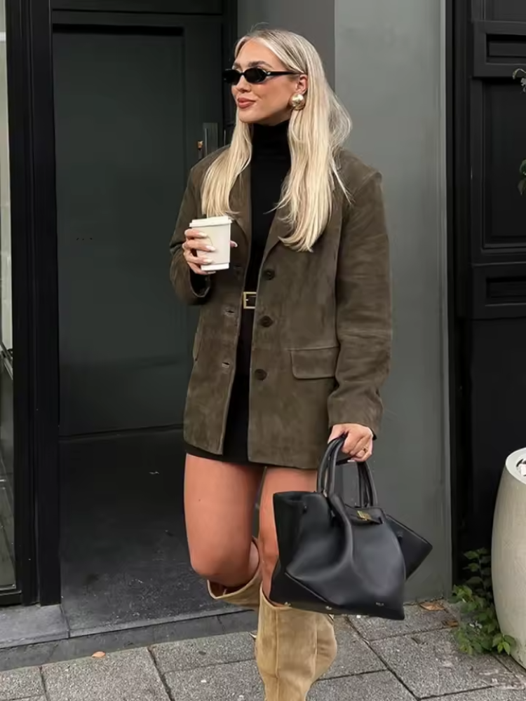 Drune | Button up Winterjacke mit Übergroß Passform und Taschen