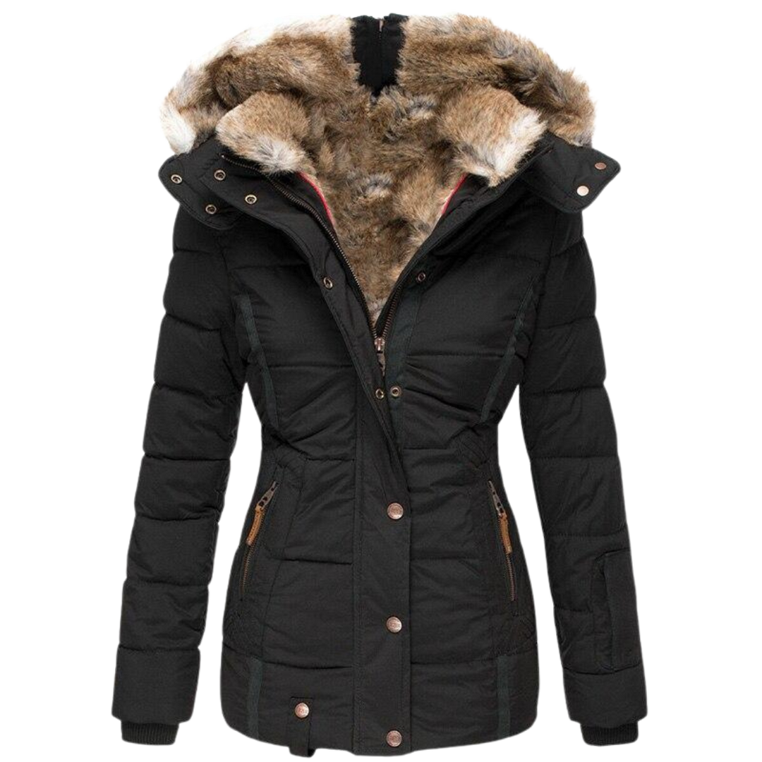 Drune | Damen Freizeitlederjacke mit Kapuze