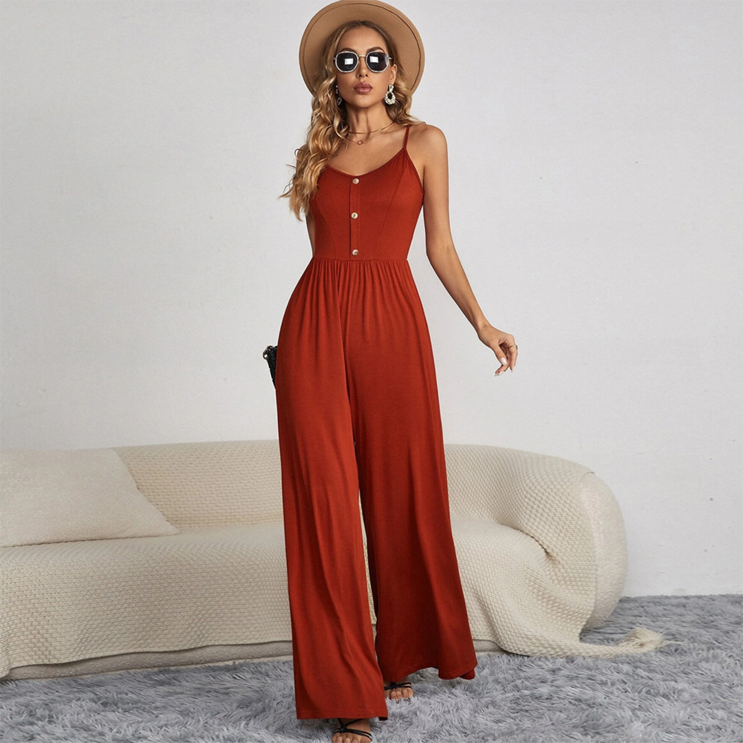 Drune | Bequemer Baumwoll-Jumpsuit für Damen | Lässig und Atmungsaktiv