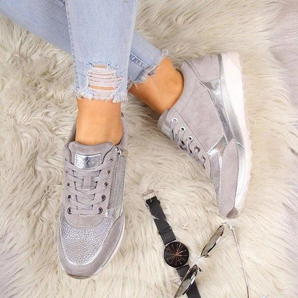 Orthopädische Schuhe - Reißverschluss - Einlagen - Ergonomische Schuhe - Damensneaker Drune