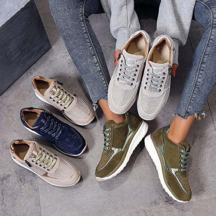 Orthopädische Schuhe - Reißverschluss - Einlagen - Ergonomische Schuhe - Damensneaker Drune