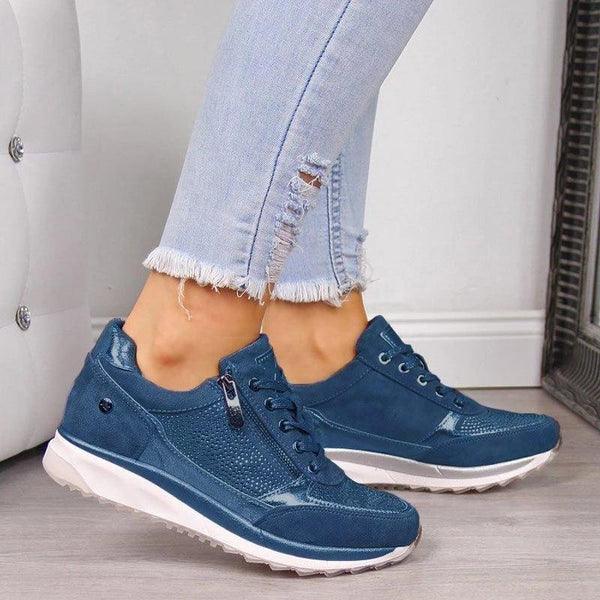 Orthopädische Schuhe - Reißverschluss - Einlagen - Ergonomische Schuhe - Damensneaker Drune