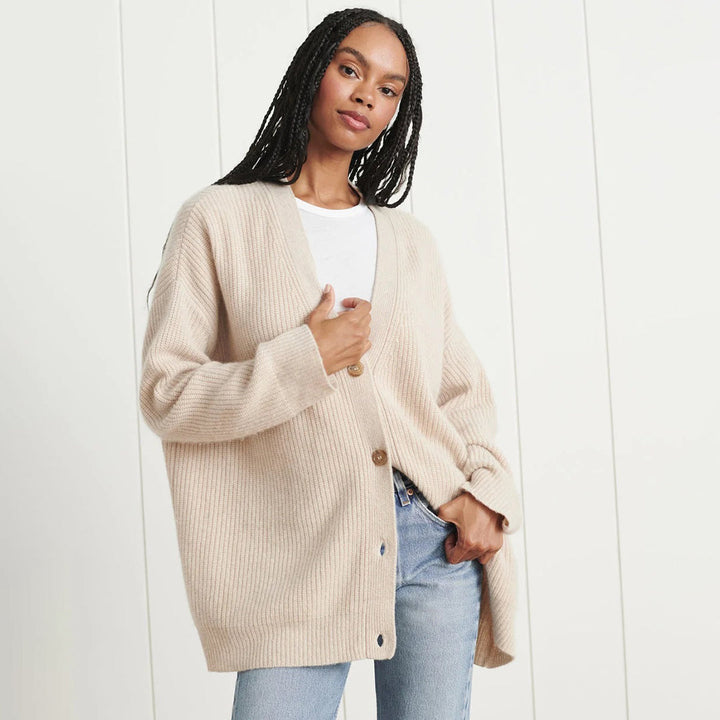 Drune | Warme Knopf-Strickjacke für Damen