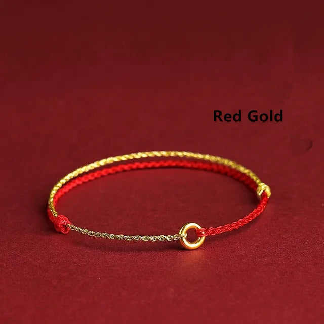 Drune | Handgewebtes Goldenes Kreisarmband