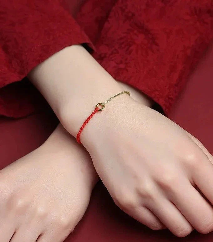 Drune | Handgewebtes Goldenes Kreisarmband