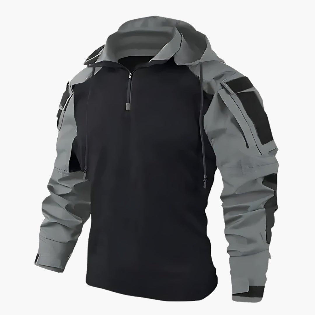 Drune | Halb Reißverschluss Kapuze Taktische Jacke Herrenjacke