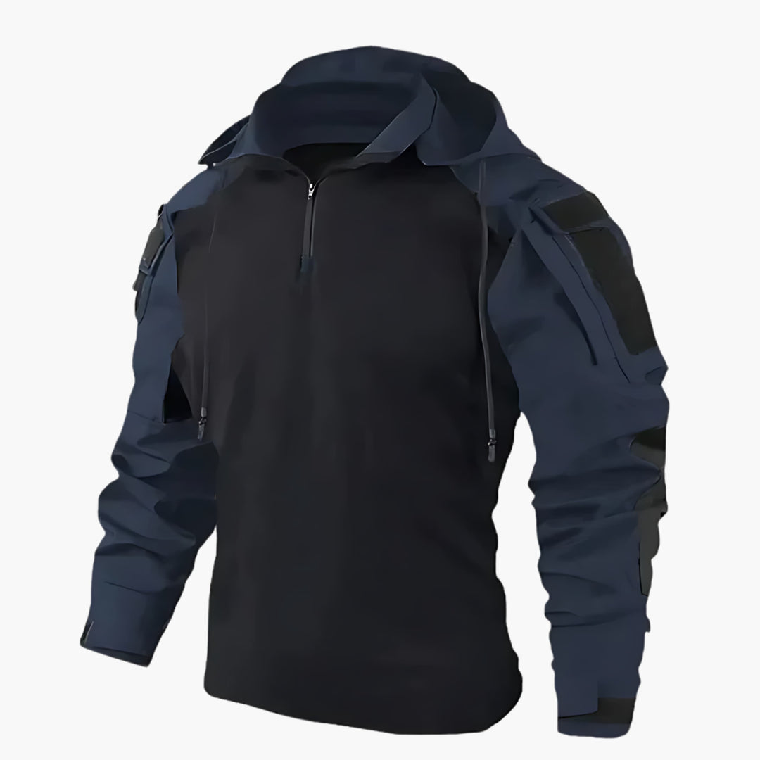 Drune | Halb Reißverschluss Kapuze Taktische Jacke Herrenjacke