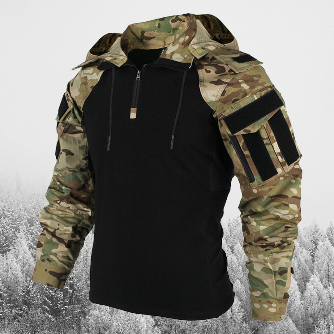 Drune | Halb Reißverschluss Kapuze Taktische Jacke Herrenjacke