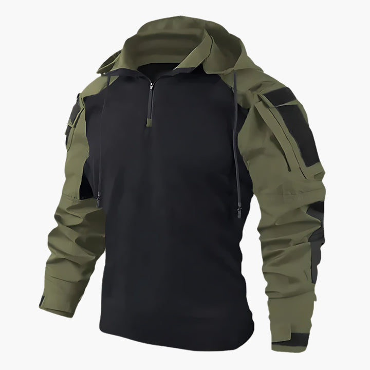 Drune | Halb Reißverschluss Kapuze Taktische Jacke Herrenjacke