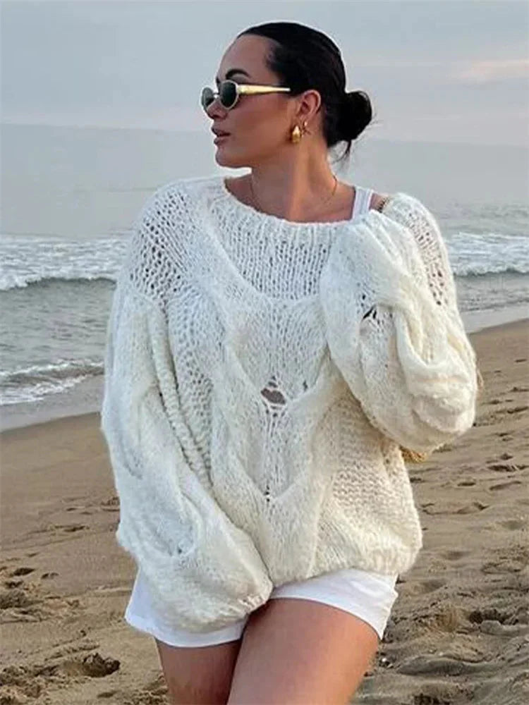 Drune | Pullover Lockere Passform Grob gestrickt Strickpullover Damenbekleidung