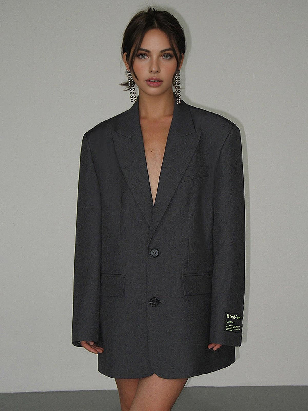 Drune | Blazer Klassisch Einreiher Blazerjacke Damenblazer