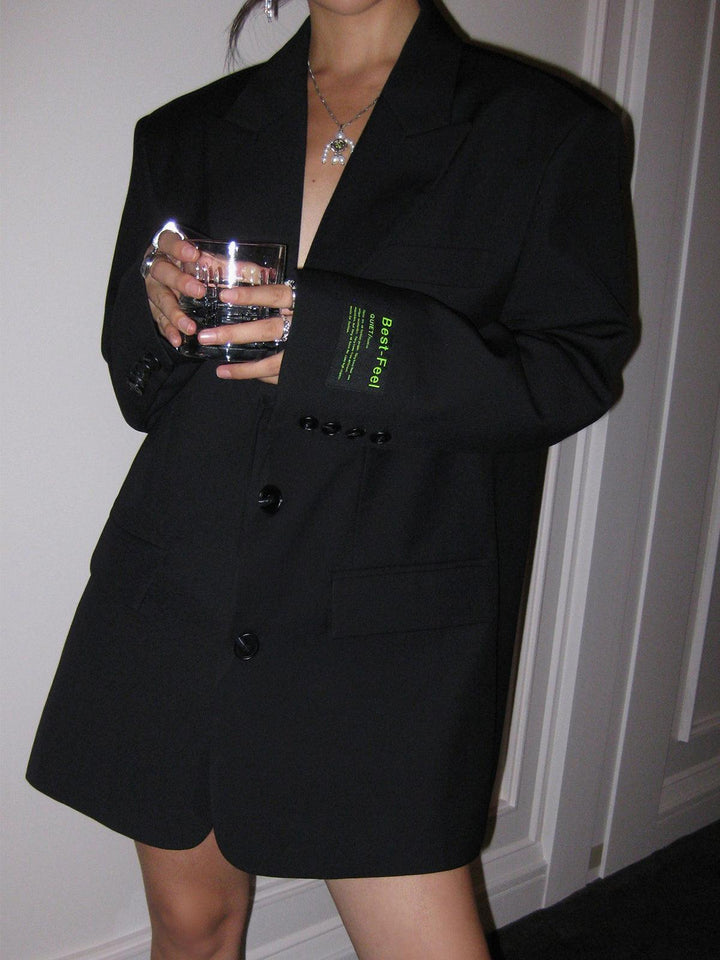 Drune | Blazer Klassisch Einreiher Blazerjacke Damenblazer