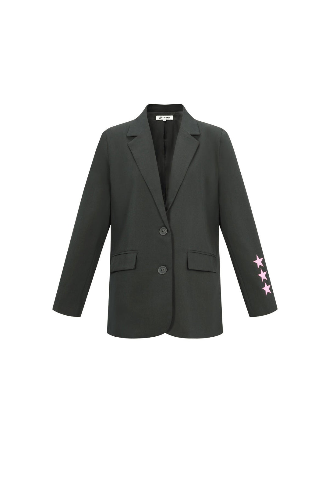 Drune | Blazer Sterne Bedruckt Locker Sitzender Blazer Damenblazer