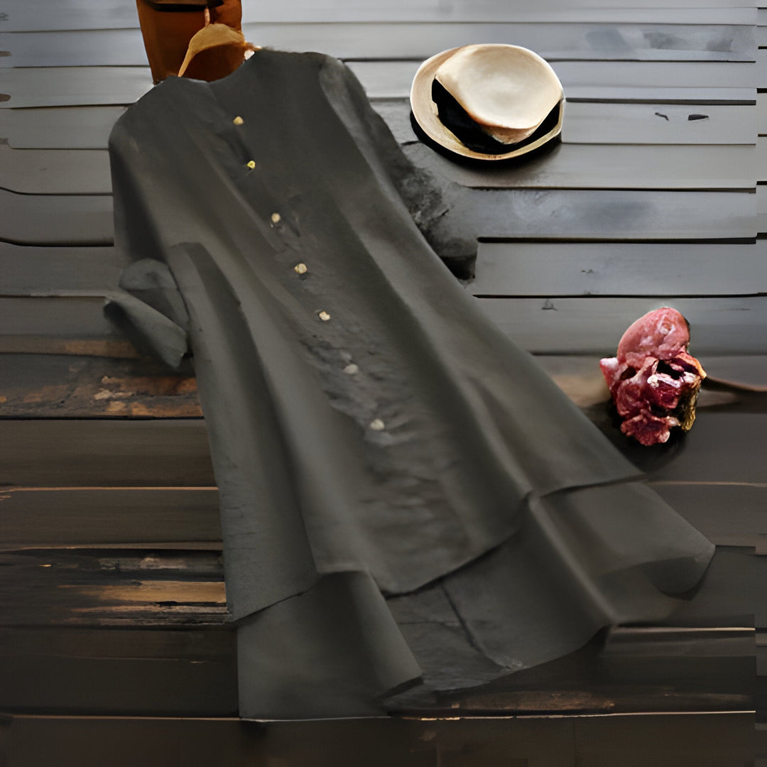 Drune | Sommerkleid aus Baumwolle und Leinen In Übergröße
