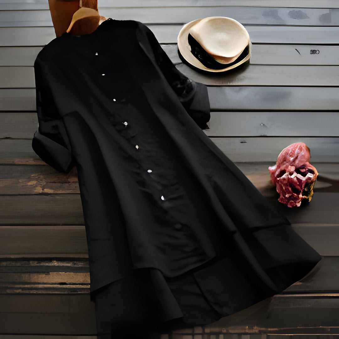 Drune | Sommerkleid aus Baumwolle und Leinen In Übergröße