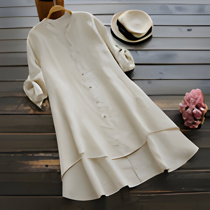 Drune | Sommerkleid aus Baumwolle und Leinen In Übergröße