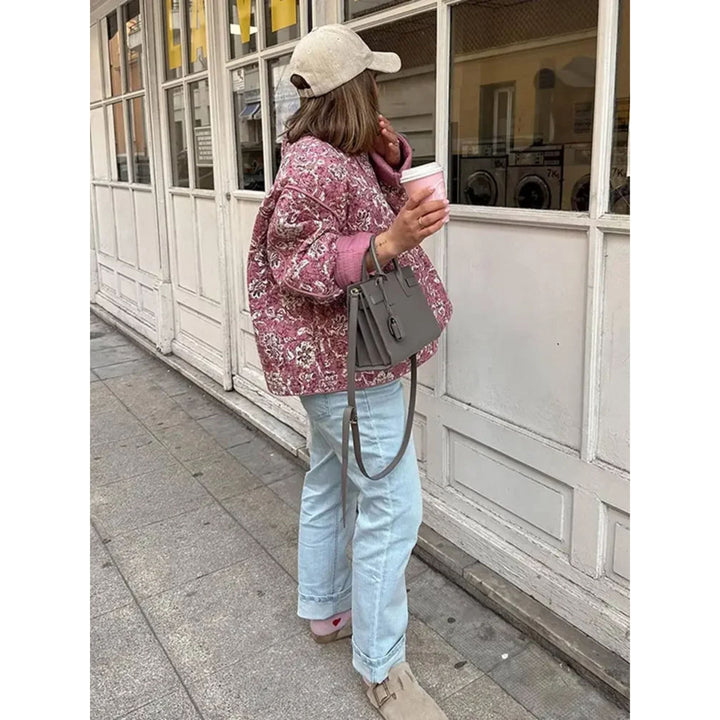 Drune | Jacke Loose Fit Rosa Wattierte Jacke für Damen