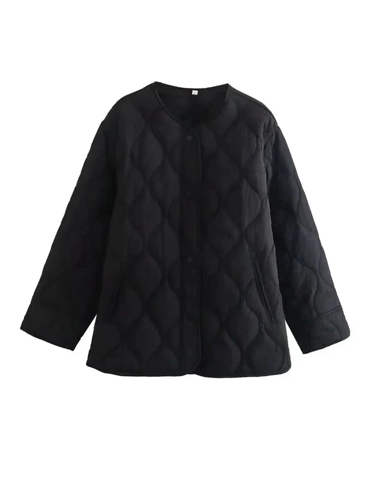 Drune | Jacke Lockere Passform Knopfverschluss Gep Padded Jacke Damenjacke