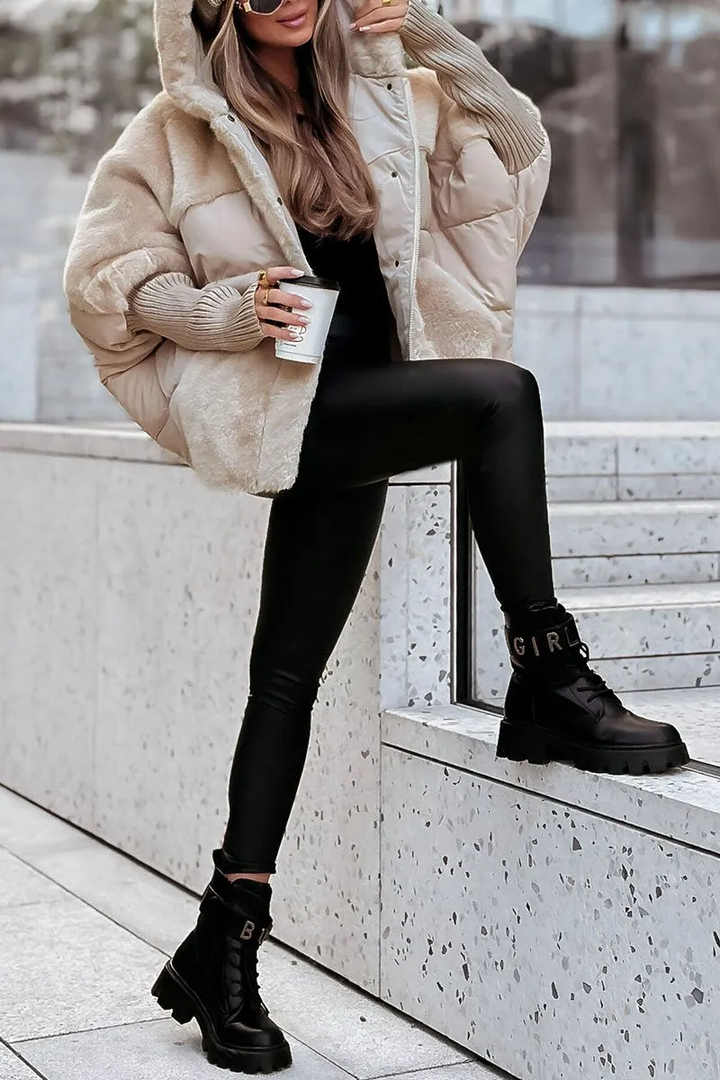 Drune | Pufferjacke Kapuzenjacke Winterjacke Damen Winterjacke