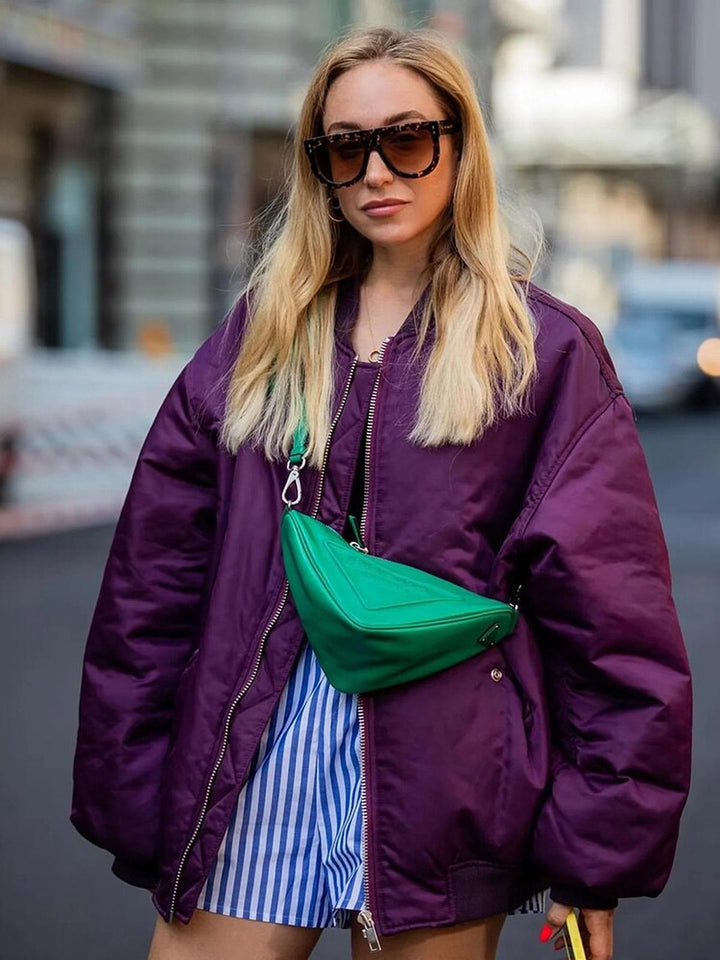 Drune | Übergroße Tweed Bomberjacke Für Frauen Herbst/winter