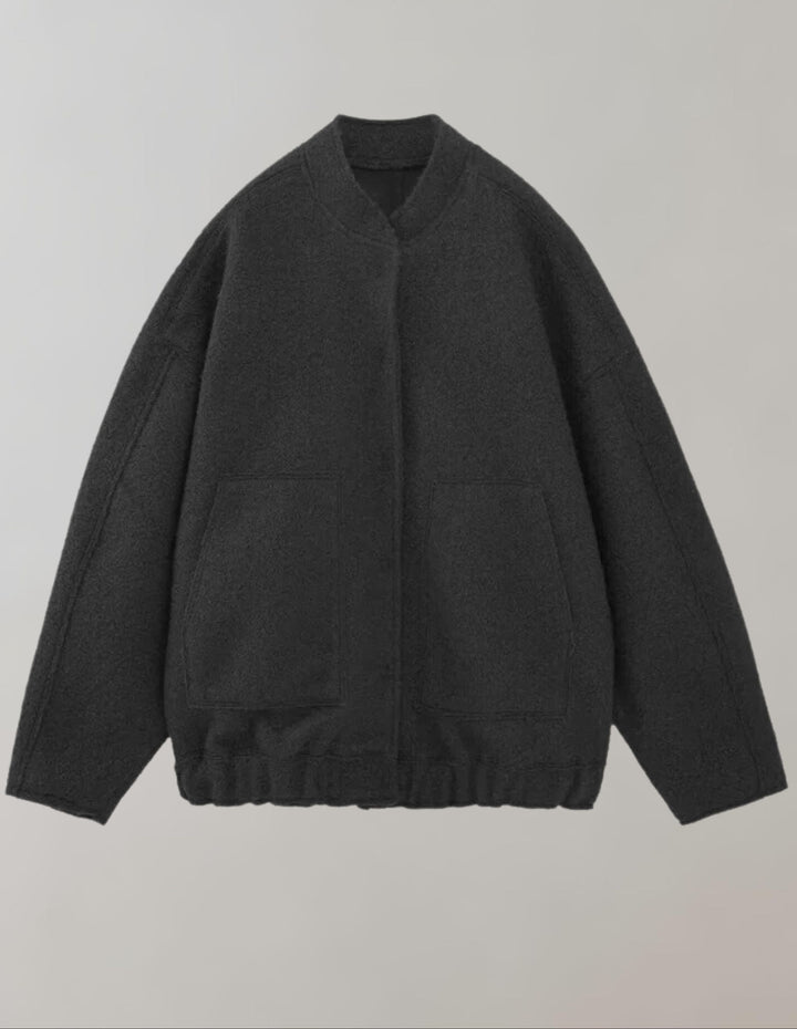 Drune | Bomberjacke Lässig mit Knöpfen Jacke Damenjacke
