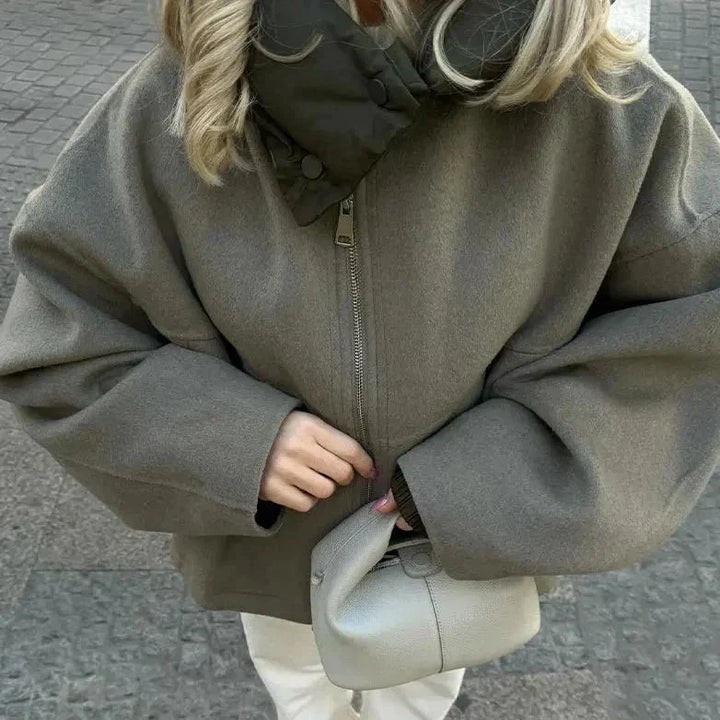 Drune | Jacke mit Kapuze Reißverschluss Herbstjacke Damenjacke