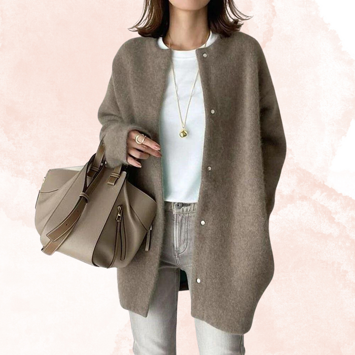 Drune | Weste Lang mit Knöpfen Weste Damen Strickjacke