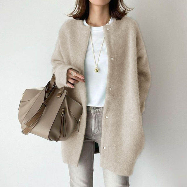 Drune | Weste Lang mit Knöpfen Weste Damen Strickjacke