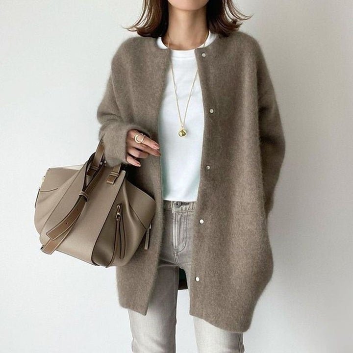 Drune | Weste Lang mit Knöpfen Weste Damen Strickjacke