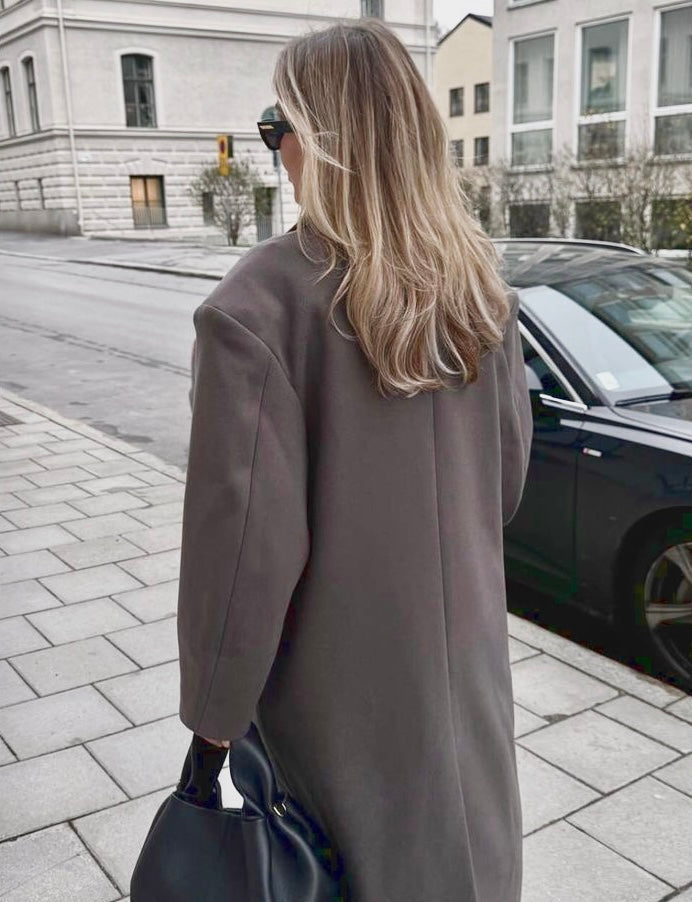 Drune | Damenjacke - Langer Trenchcoat mit Reverskragen