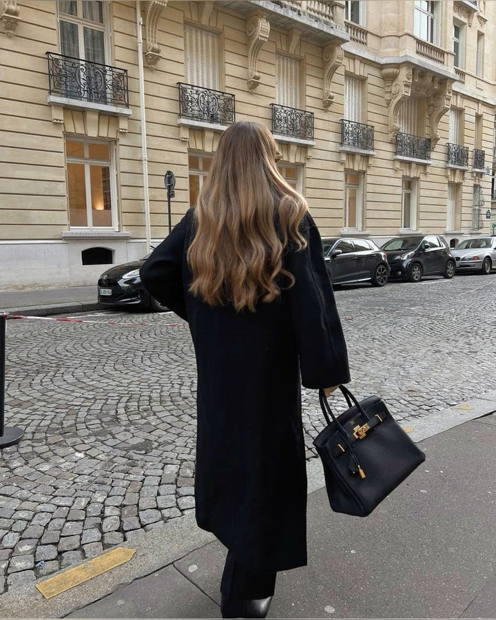 Drune | Damenjacke - Langer Trenchcoat mit Reverskragen