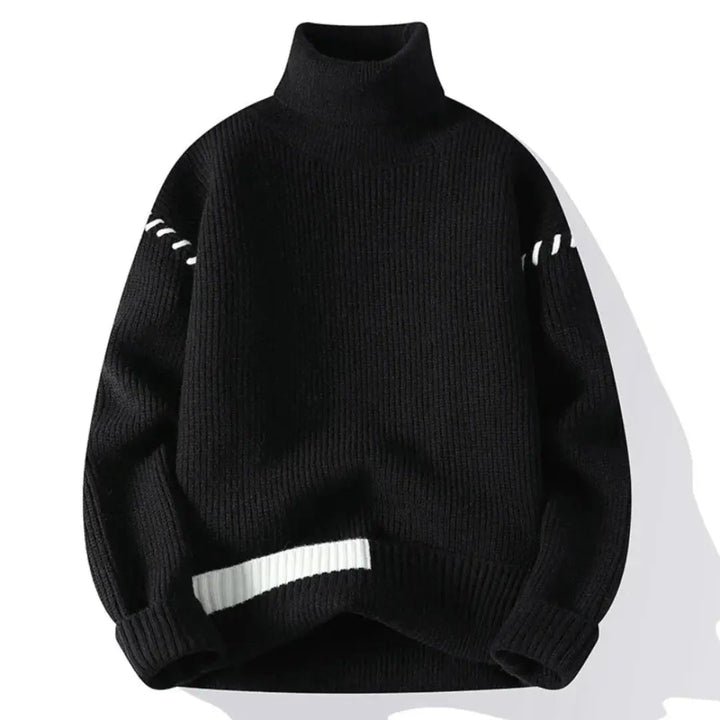 Drune | Oversized Strickpullover für Männer und Frauen mit Patchwork-Design - Winter