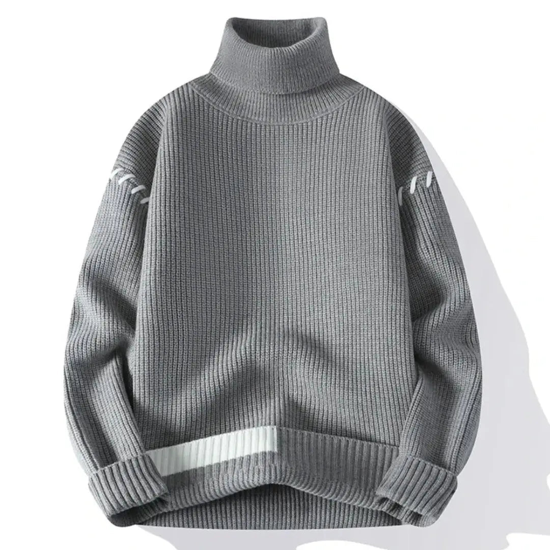 Drune | Oversized Strickpullover für Männer und Frauen mit Patchwork-Design - Winter