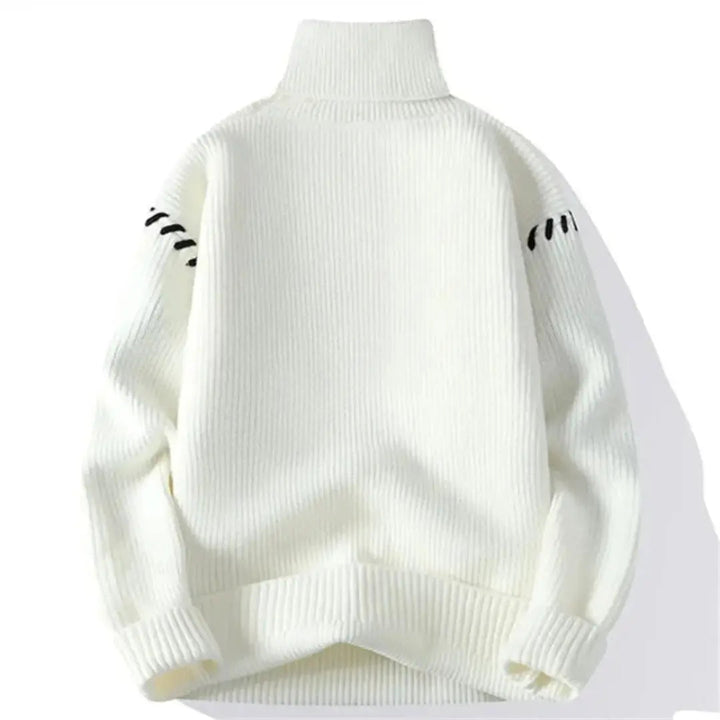 Drune | Oversized Strickpullover für Männer und Frauen mit Patchwork-Design - Winter