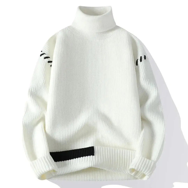 Drune | Oversized Strickpullover für Männer und Frauen mit Patchwork-Design - Winter