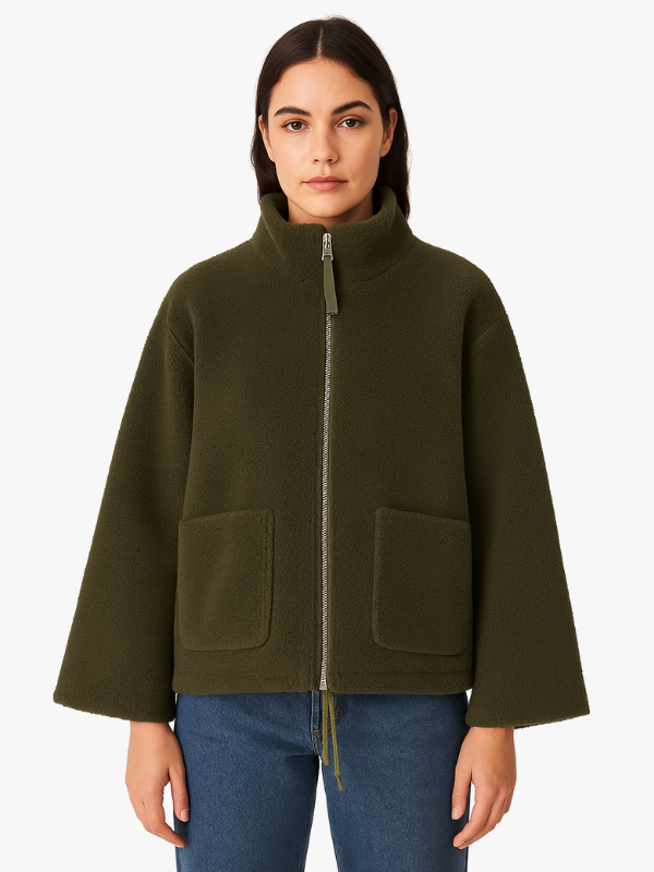 Drune | Übergroße Sherpa-Fleece-Jacke für Frauen - Winter