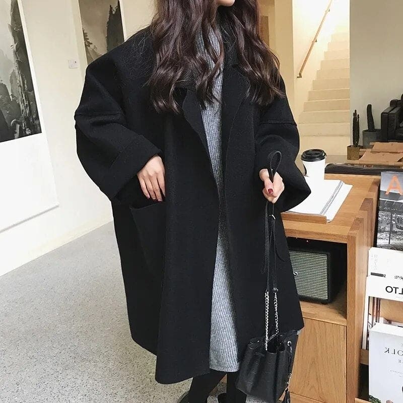 Drune | Übergrößen Trenchcoat für Damen - Wollmischung
