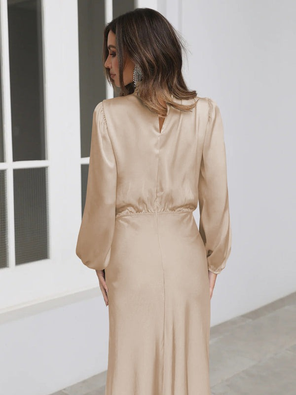 Drune | Elegantes Abendkleid für Damen Lang Langärmelig