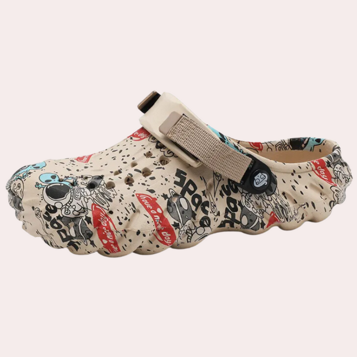 Drune | Modische Graffiti Sandalen Für Herren
