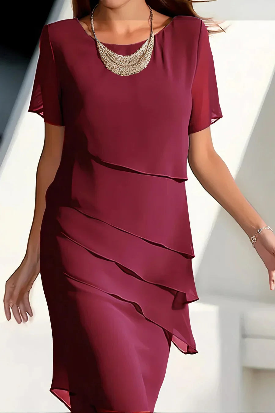 Drune - Gefaltetes Chiffonkleid - Hohe Qualität