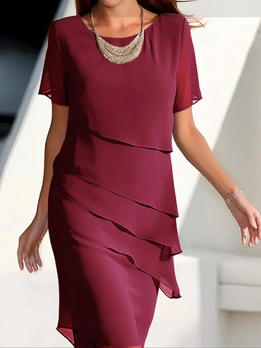 Drune | Elegantes Faltendes Chiffonkleid