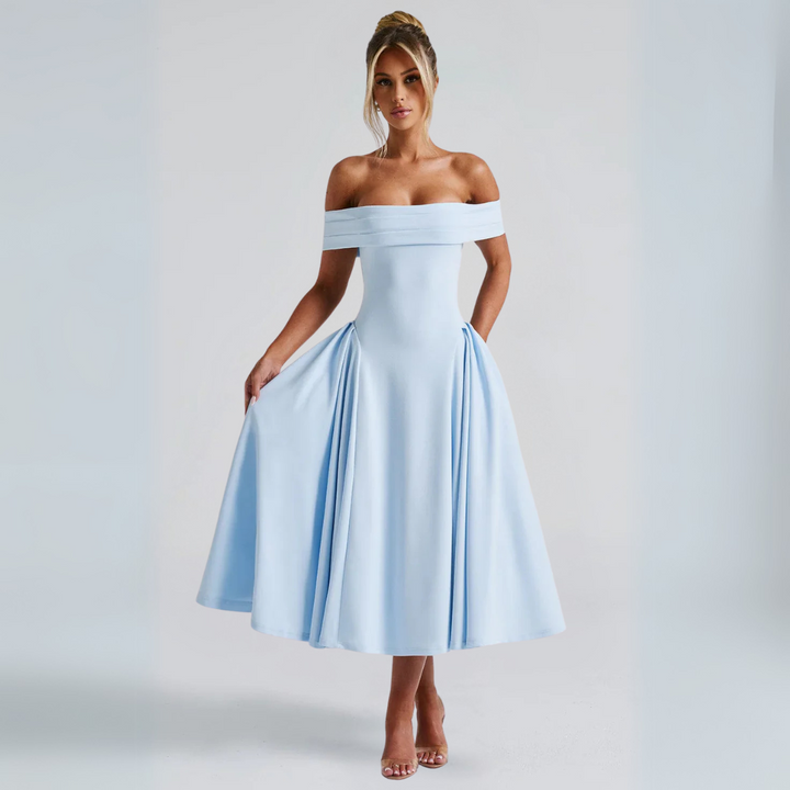 Drune | Midi-Kleid Elegant Blau