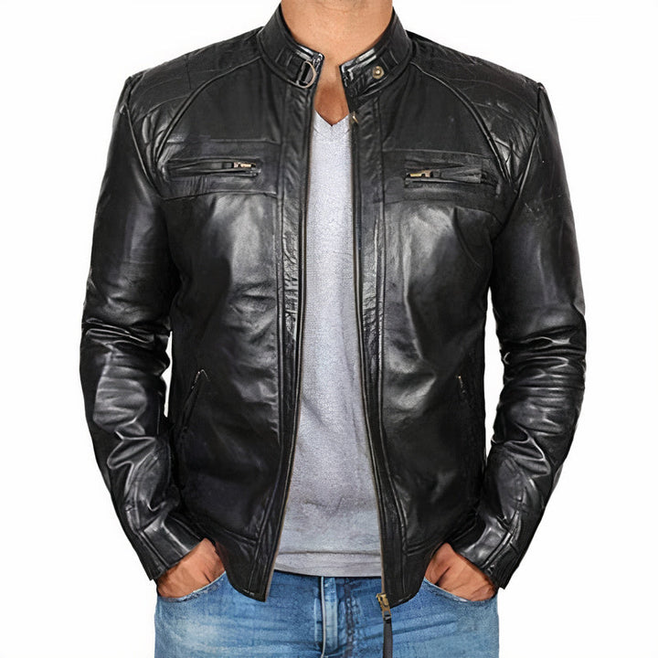 Drune | Robuste Motorradjacke für Herren mit Reißverschlusstaschen