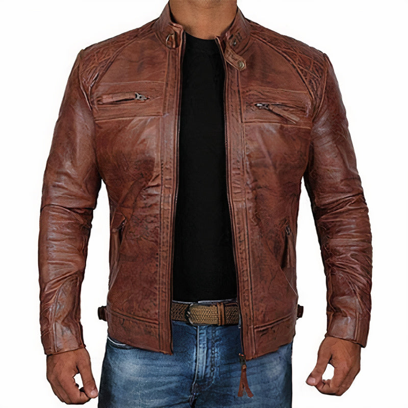 Drune | Leder Motorradjacke Für Herren