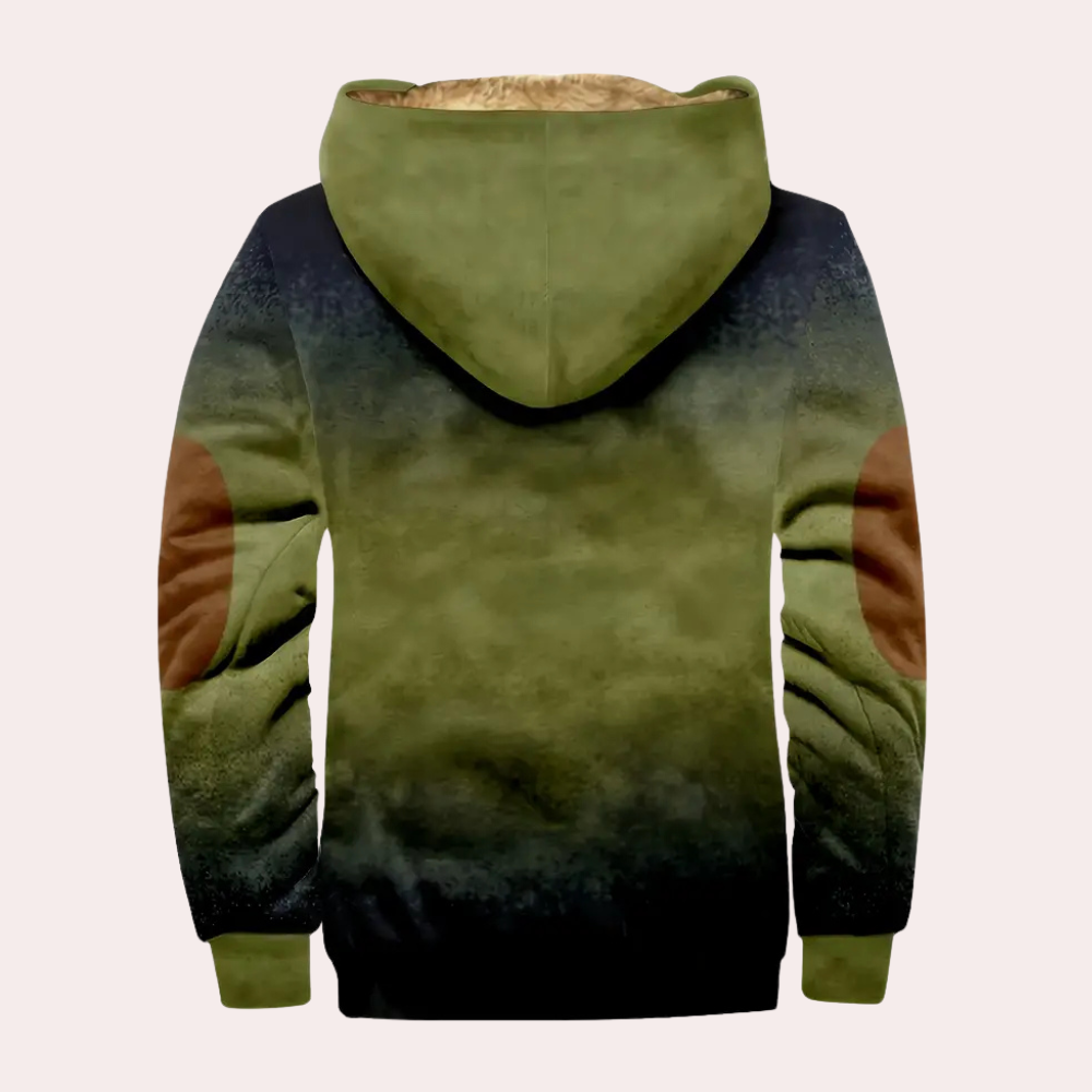 Drune | Olivgrünes Kapuzenpullover für Herren